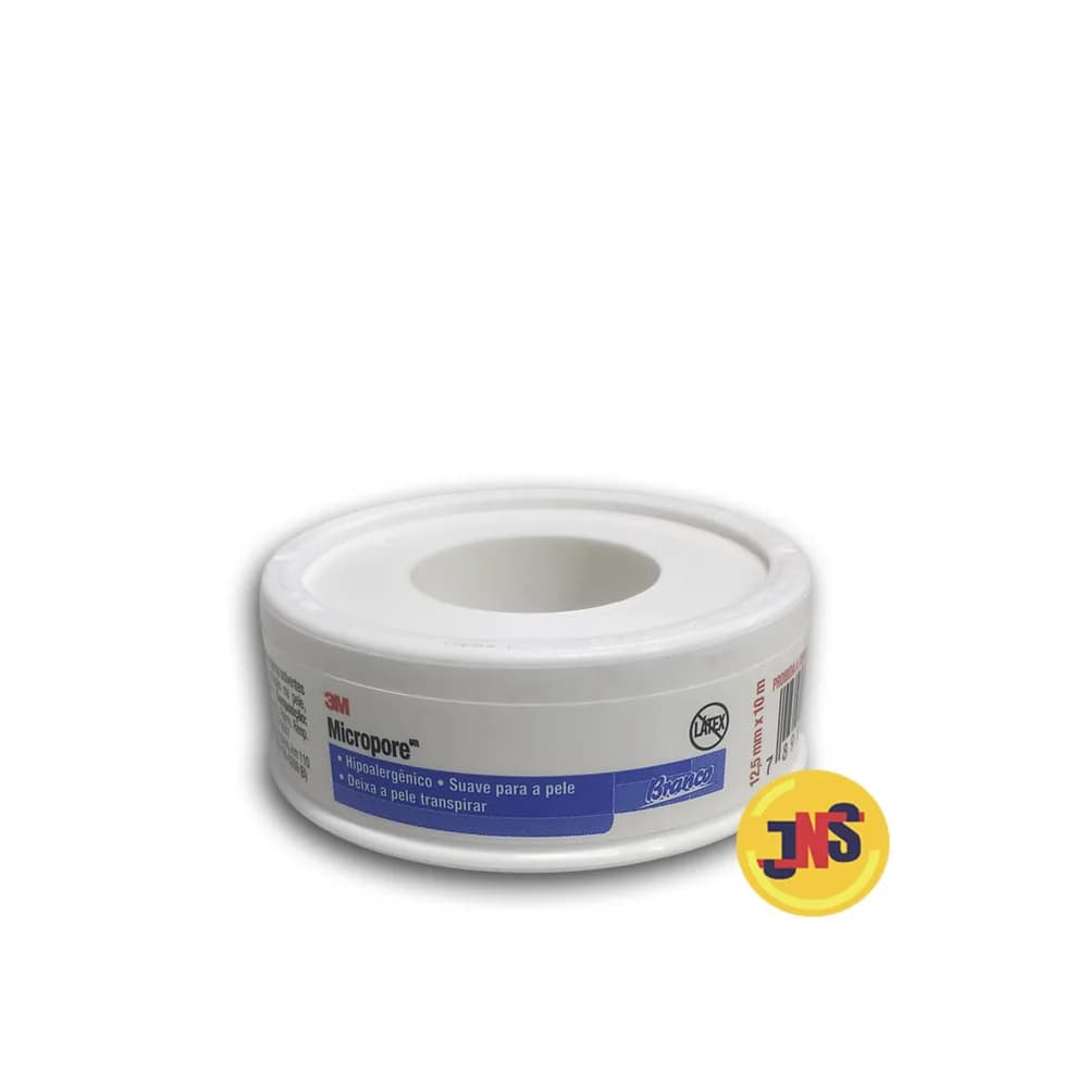 Fita Microporosa Branco 1,2cm x 10m