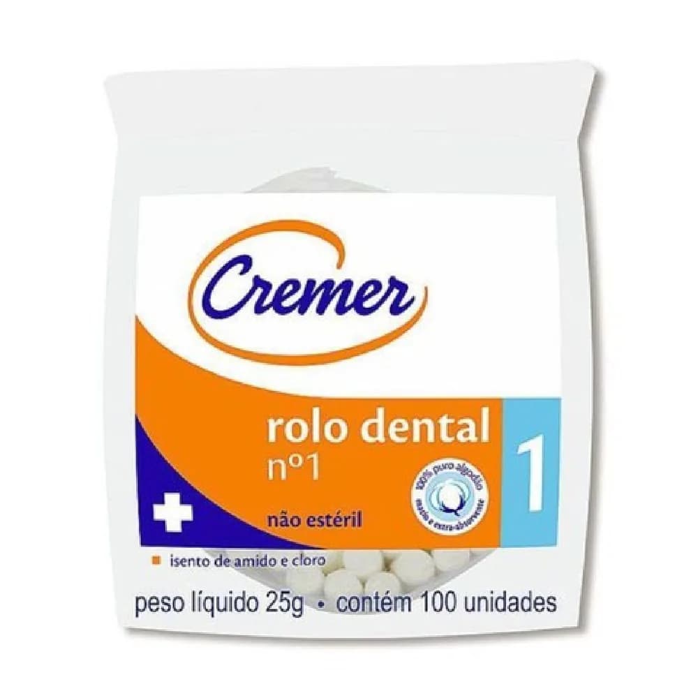 Algodão Rolete Dental Número 1