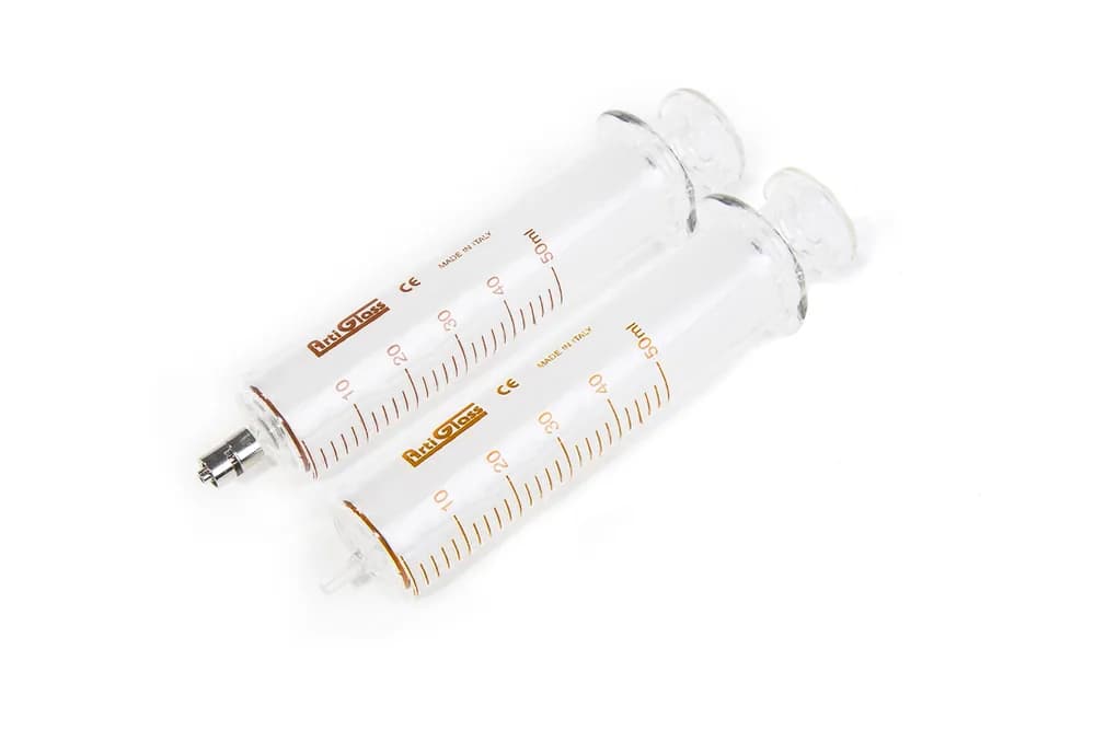 Seringa de Vidro Bico Metal Luer Slip