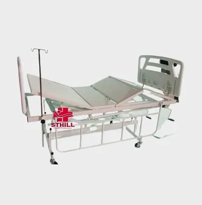 Cama Fawler Luxo com Grade, Suporte de Soro e Cabeceira em PVC