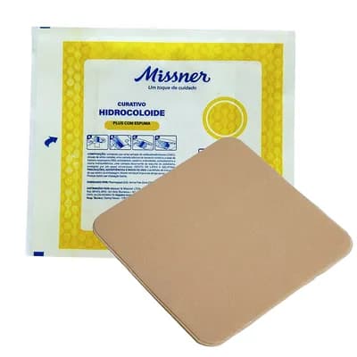 Curativo Hidrocoloide Plus Com Espuma 10cm x 10cm M-tec Missner - 1 Unidade