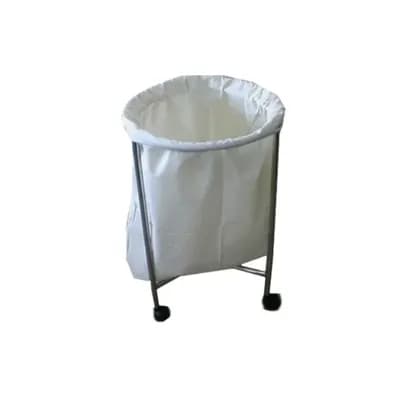 SUPORTE EM INOX COM SACO HAMPER DE 150 LITROS