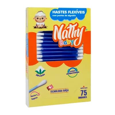 HASTES FLEXÍVEIS BABY C/75UN COTONETE NATHY BABY