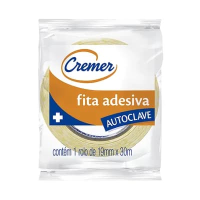 FITA ADESIVA ZEBRADA PARA AUTOCLAVE TAM 19MMX30M CREMER
