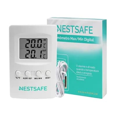 TERMÔMETRO DIGITAL MÁXIMA/MÍNIMA INTERNO/EXT NESTSAFE