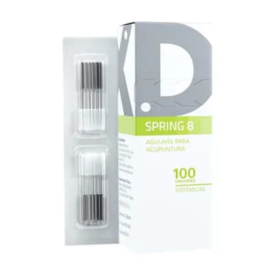 AGULHAS DE ACUPUNTURA SPRING 8 FÁCIAL 0,18X8MM C/100UN DUX