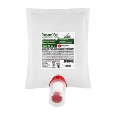 ÁLCOOL GEL 70% ANTISSÉPTICO ALOEVERA 1L RIOCAREGEL RIOQUÍMICA