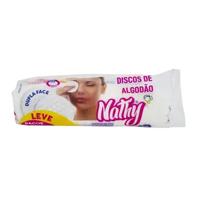 ALGODÃO EM DISCO DUPLA FACE LIMPEZA DE PELE 100UN NATHY