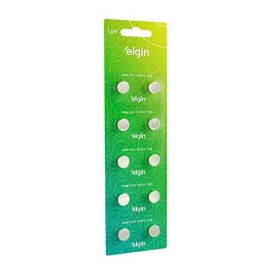 BATERIA PILHA TIPO BOTÃO LR41 1.5V CARTELA 10UN ELGIN