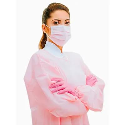Avental Descartável Manga Longa 40g C/10un Rosa - Spk Protection