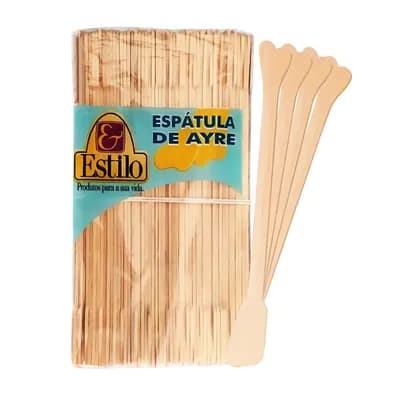 ESPÁTULA DE AYRE DE MADEIRA DESCARTÁVEL C/100UN ESTILO