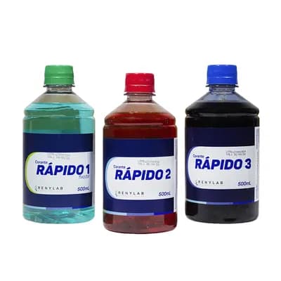 KIT CORANTE PAN-ÓPTICO COLORAÇÃO RÁPIDO 3UN 500ML RENYLAB
