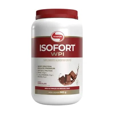 WHEY PROTEIN ISOLADO PREMIUM SABOR CHOCOLATE 900G ISOFORT VITAFOR