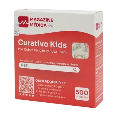 CURATIVO INFANTIL ADESIVO PÓS COLETA PUNÇÃO VENOSA SLIM 500UN