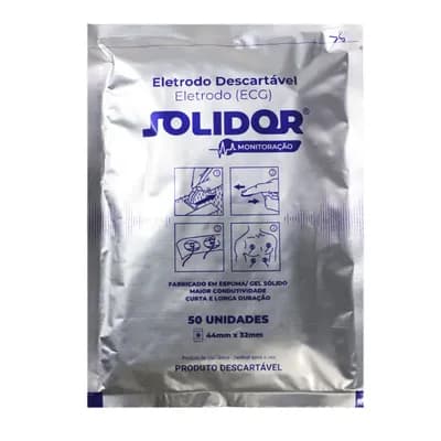 ELETRODO PARA ECG ADULTO E INFANTIL 44X32MM C/50UN SOLIDOR
