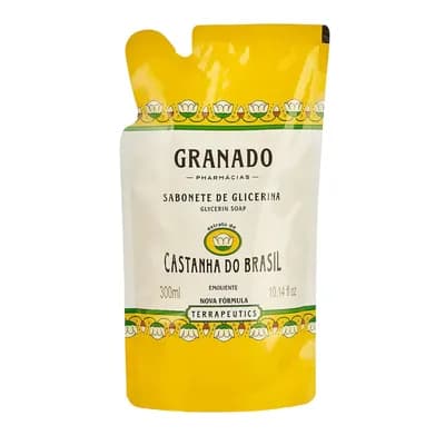 REFIL SABONETE LÍQUIDO GLICERINA CASTANHAS 300ML GRANADO