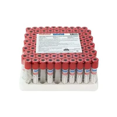 TUBO PARA COLETA DE SANGUE A VÁCUO C/ ATIVADOR 5ML100UN CRAL