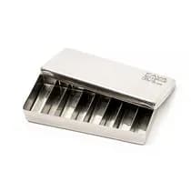 Estojo para Esterilização Inox Endo 12x5x2cm Millenium 8 Divisórias - Fava