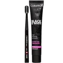 Creme Dental Black Is White + Escova 5460 - Curaprox