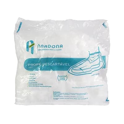 PROPÉ SAPATILHA DESCARTÁVEL BRANCA 100UN TNT SOFT ANADONA