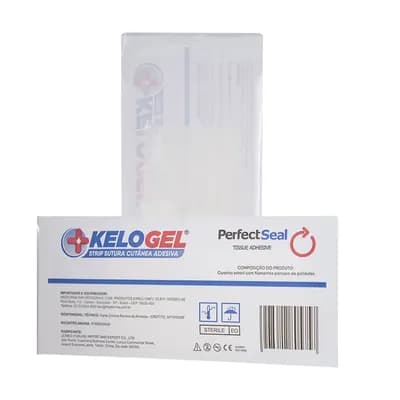 SUTURA CUTÂNEA ADESIVA EM TIRAS 0,6X10CM 10UN KELOGEL