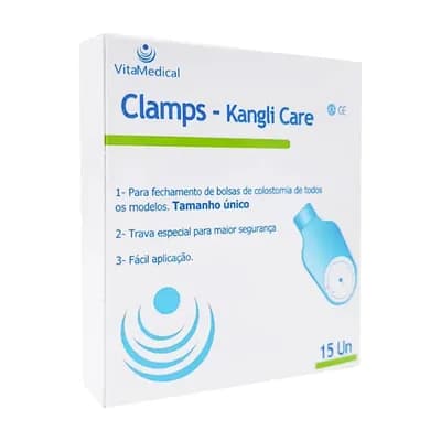 CLAMP UNIVERSAL PARA BOLSA DE COLOSTOMIA 15UN KANGLI CARE VITA MEDICAL