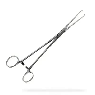 PINÇA POZZI PARA COLO UTERINO EM AÇO INOX TAM 24CM ABC