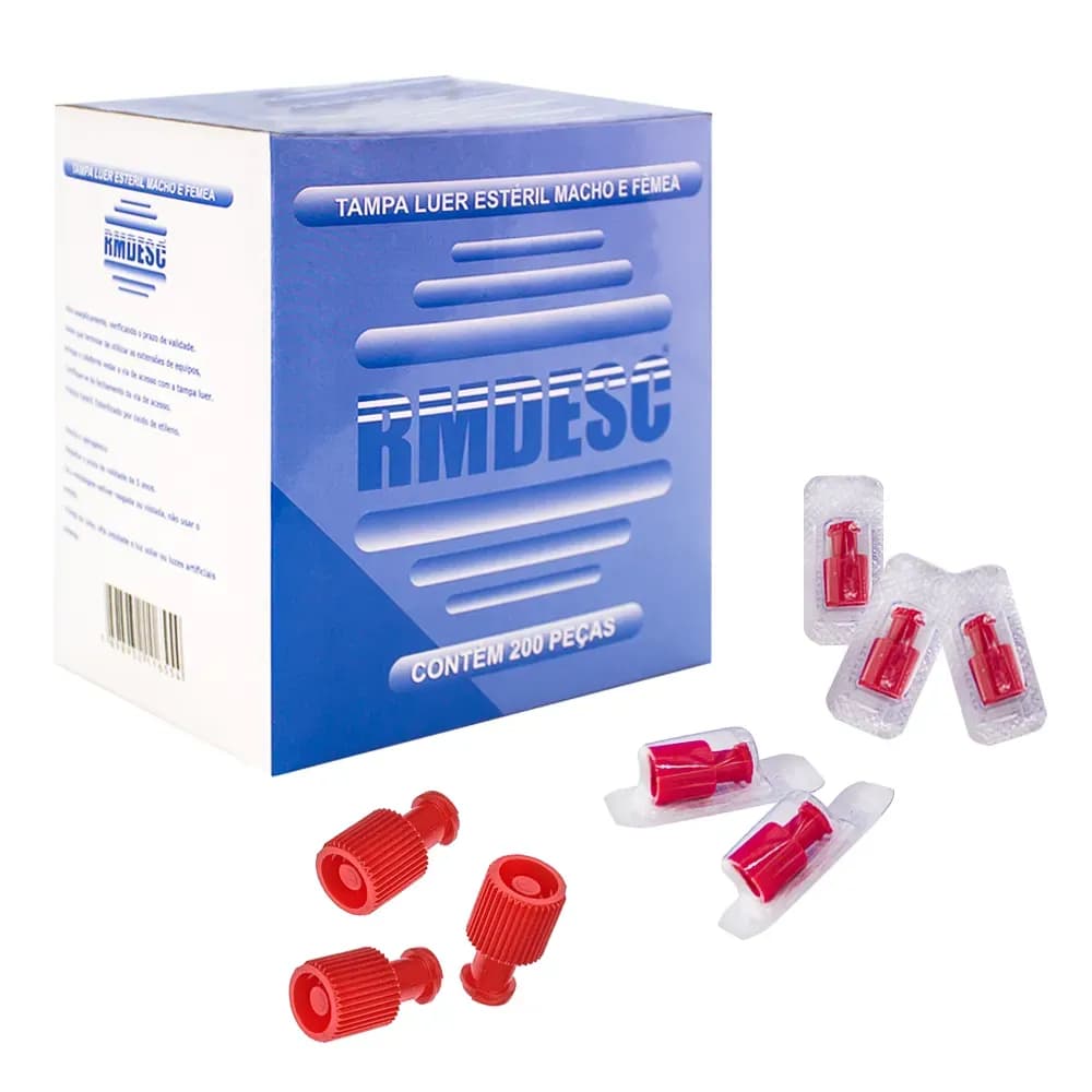 TAMPA LUER MACHO-FEMEA COM 200 UNIDADES RMDESC