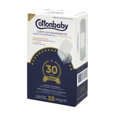 CURATIVO TRANSPARENTE FLEXÍVEL ANTIGERME 35UN COTTONBABY