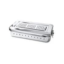 Estojo para Esterilização Inox 28x14x6cm Perfurado com Trava - Golgran