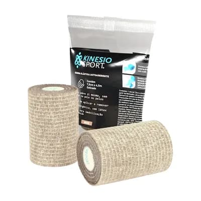 ATADURA ELÁSTICA AUTOADERENTE BEGE 7,5CMX4,5CM KINESIOSPORT KINESIO