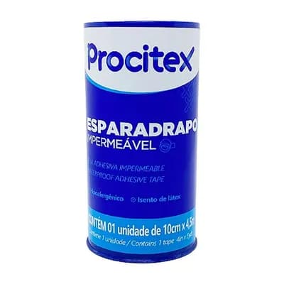 ESPARADRAPO IMPERMEÁVEL BRANCO 10CMX4,5M PROCITEX CREMER
