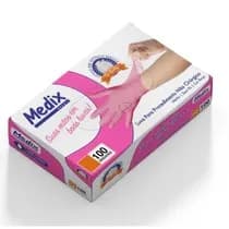 Luva para Procedimento Nitrilo Sem Pó Rosa – Medix