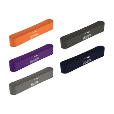 KIT 5 FAIXAS ELÁSTICAS PARA EXERCÍCIOS MINI BAND HIDROLIGHT