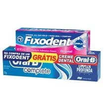 Creme Fixador de Dentadura Fixodent Original + Creme Dental - P&G