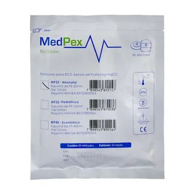 ELETRODO ECG SENSOR DE PRATA AG/AGCI NEONATAL C/50 UN MEDPEX