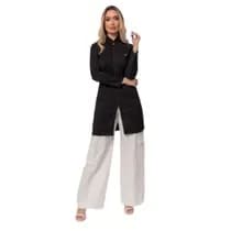 Jaleco Feminino Heloisa Preto G - Dana Jalecos