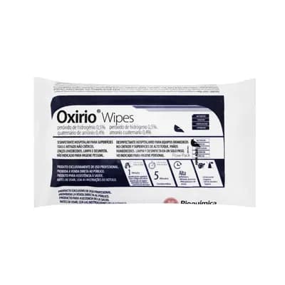 LENÇO DESINFETANTE PARA LIMPEZA OXIRIO WIPES 50UN RIOQUÍMICA