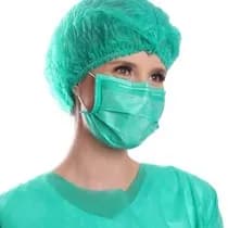 Touca Descartável Sanfonada Verde - Protdesc
