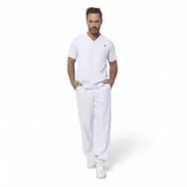 Pijama Cirúrgico Masculino Plus Size Branco - Dana Jalecos
