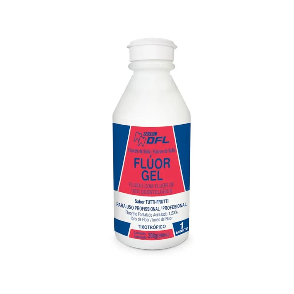 FLUIDO COM FLÚOR GEL UN 200ML TUTTI-FRUTTI NOVA DFL