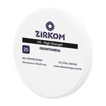 Disco de zircônia ZirkOM Open HS 25mm - OdontoMega