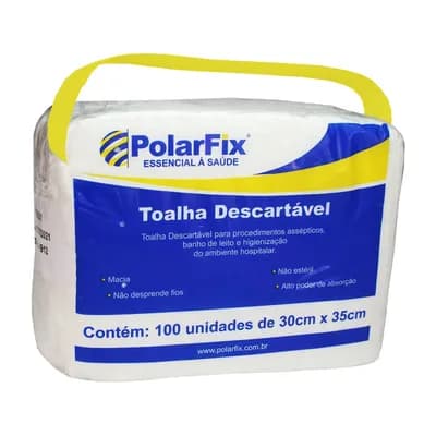 LENÇO TOALHA PARA BANHO DESCARTÁVEL 30X35CM C/100UN POLARFIX