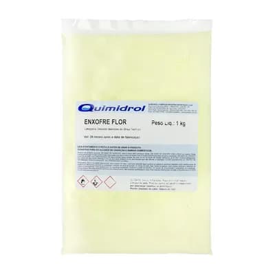 ENXOFRE FLOR DE 1KG EM PÓ AMARELO CÍTRICO QUIMIDROL