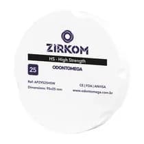 Disco de zircônia ZirkOM ZZ HS 25mm - OdontoMega