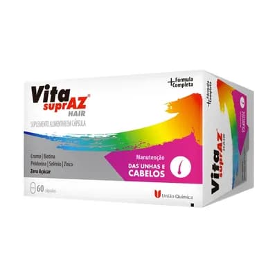 SUPLEMENTO VITA SUPRAZ HAIR 60 CÁPSULAS UNIÃO QUÍMICA