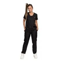 Pijama Cirúrgico Feminino Preto - Dana Jalecos