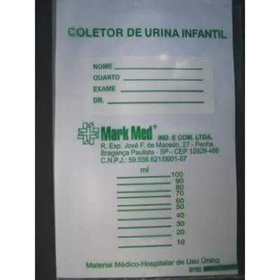 Coletor de Urina Infantil Masculino com 10 Unidades - Labor Import