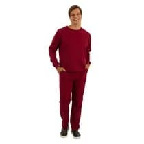 Blusa Scrub Masculina Unik Manga Longa Bordô - FunWork