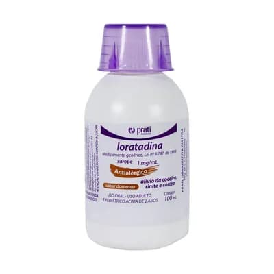 LORATADINA XP ANTIALÉRGICO 1MG/ML SABOR DAMASCO 100ML PRATTI